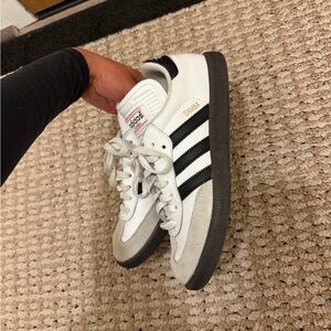 Adidas Samba White and Black Trainers